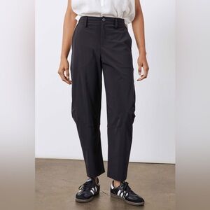 Ruti The Wide-Ish Pants Navy Barrel Ankle Elastic Waist, Size 2, Medium